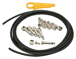 LAVA CABLE Mini ELC Solderless Pedalboard Kit Black w Nickel Connectors
